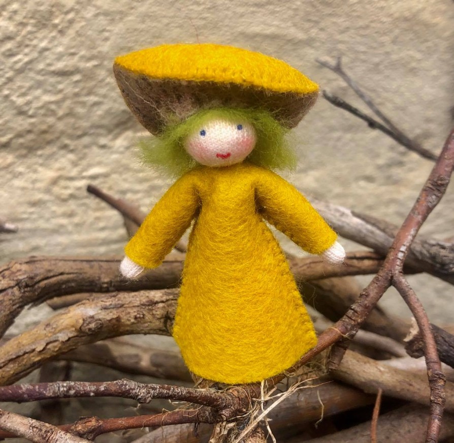 Seasonal Felt Fairies | Ambrosius Seasonal Felt Fairies Ambrosius Flower Fairy Mustard Mushroom