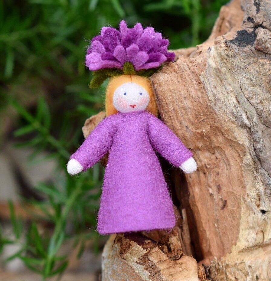 Seasonal Felt Fairies | Ambrosius Seasonal Felt Fairies Ambrosius Flower Fairy Michaelmas Daisy Girl