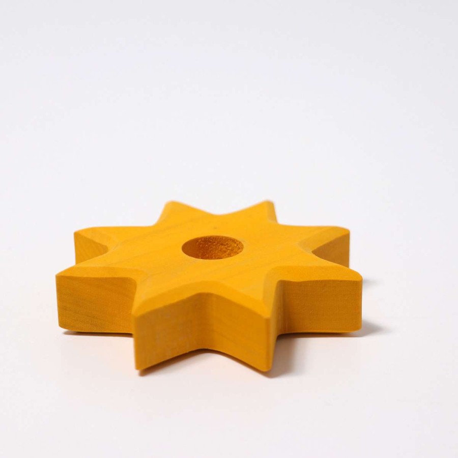 Seasonal Table | Grimm’s Wooden Toys Seasonal Table Grimm'S Candle Holder Yellow Star