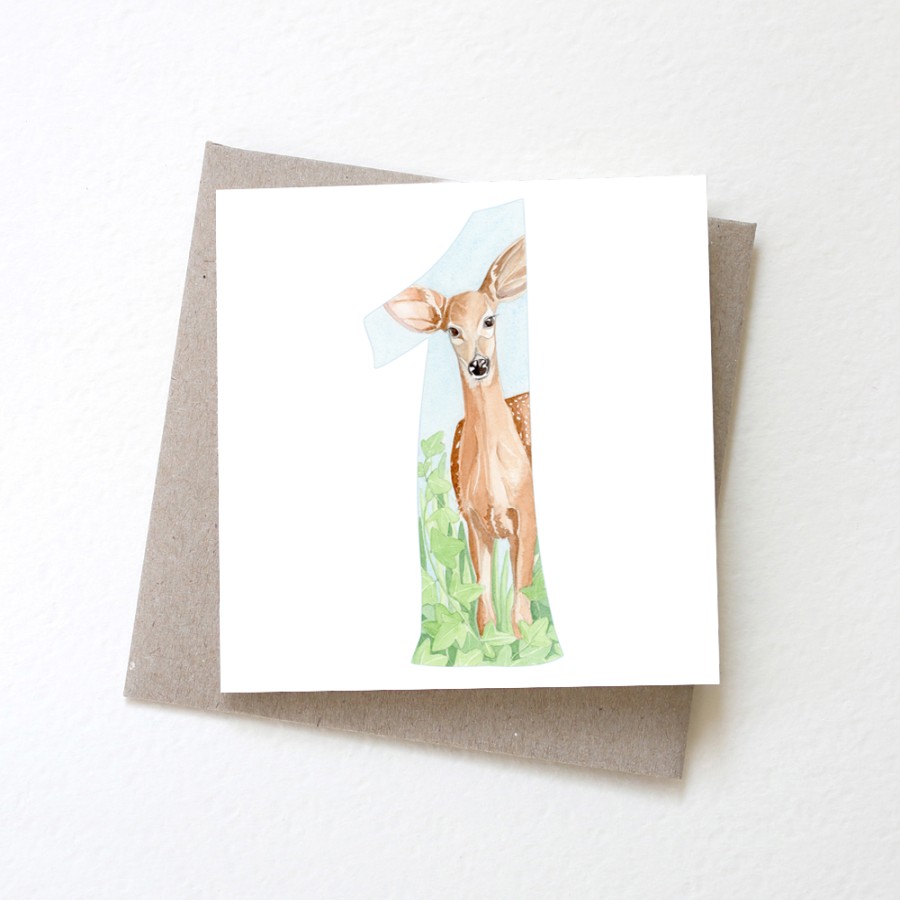 Greeting Cards | Two in a Tree Greeting Cards Birthday Card 1 Deer