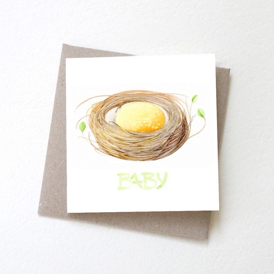 Greeting Cards | Two in a Tree Greeting Cards New Baby Card Baby Nest