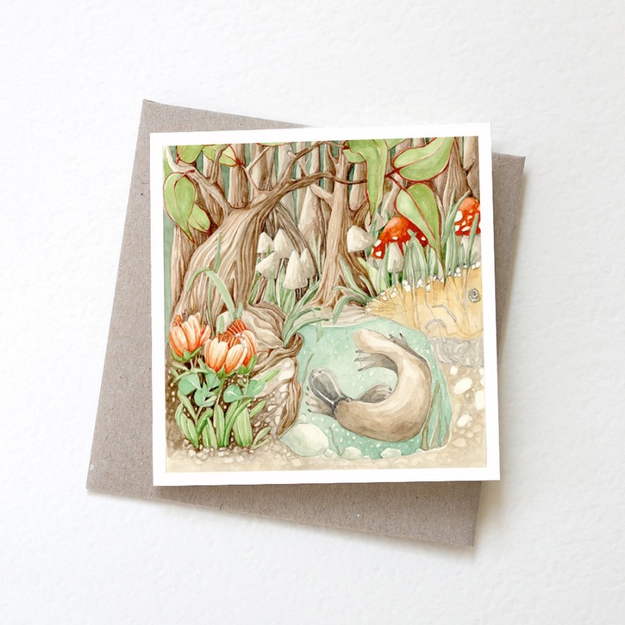 Greeting Cards | Two in a Tree Greeting Cards Greeting Card Platypus Hollow